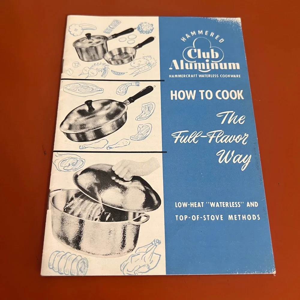 Vtg Club Aluminum Hammercraft Waterless Cookware Recipe Booklet 1950s D5-85M-550